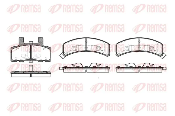 комплект спирачно феродо, дискови спирачки REMSA               