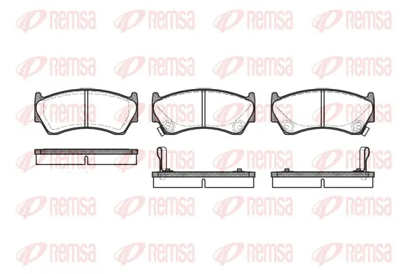 комплект спирачно феродо, дискови спирачки REMSA               