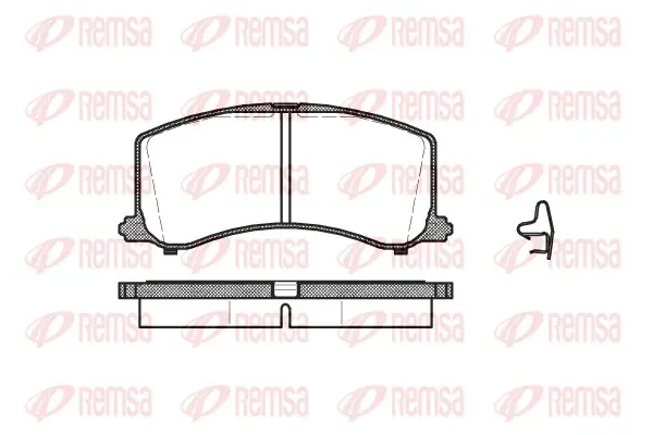 комплект спирачно феродо, дискови спирачки REMSA               