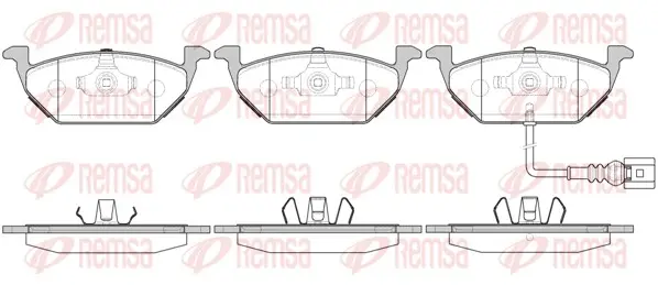 комплект спирачно феродо, дискови спирачки REMSA               