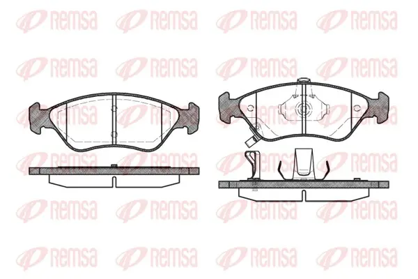 комплект спирачно феродо, дискови спирачки REMSA               