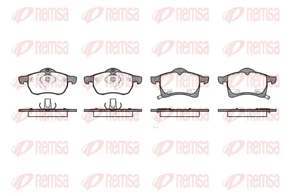 комплект спирачно феродо, дискови спирачки REMSA               