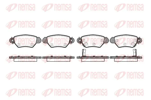 комплект спирачно феродо, дискови спирачки REMSA               