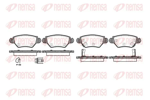 комплект спирачно феродо, дискови спирачки REMSA               