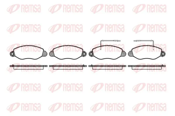 комплект спирачно феродо, дискови спирачки REMSA               