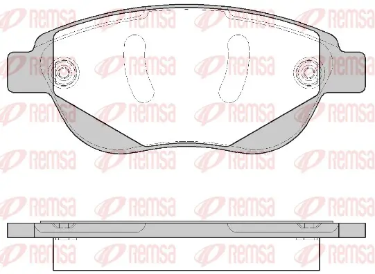 комплект спирачно феродо, дискови спирачки REMSA               