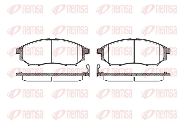 комплект спирачно феродо, дискови спирачки REMSA               