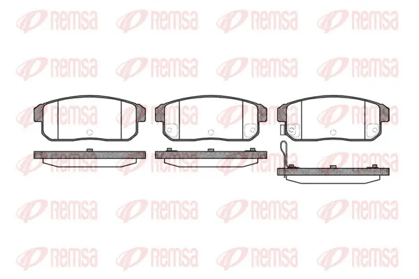 комплект спирачно феродо, дискови спирачки REMSA               