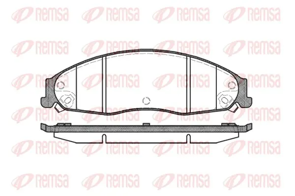 комплект спирачно феродо, дискови спирачки REMSA               