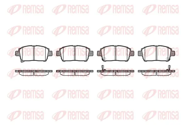 комплект спирачно феродо, дискови спирачки REMSA               