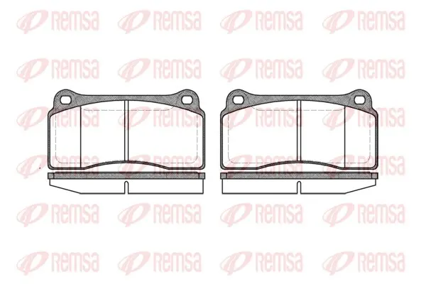 комплект спирачно феродо, дискови спирачки REMSA               