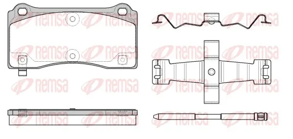 комплект спирачно феродо, дискови спирачки REMSA               