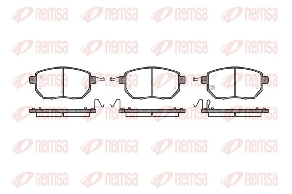 комплект спирачно феродо, дискови спирачки REMSA               