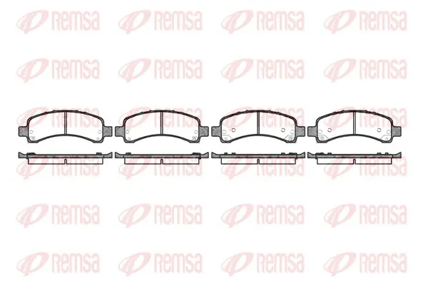 комплект спирачно феродо, дискови спирачки REMSA               