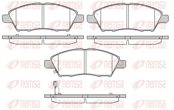 комплект спирачно феродо, дискови спирачки REMSA               