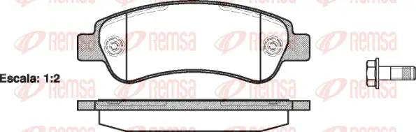 комплект спирачно феродо, дискови спирачки REMSA               