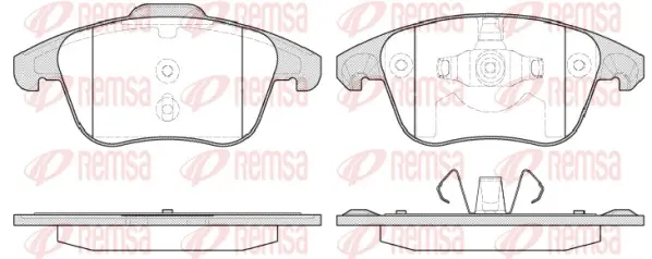 комплект спирачно феродо, дискови спирачки REMSA               