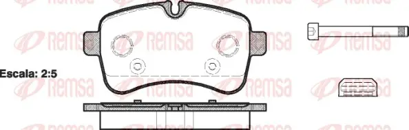 комплект спирачно феродо, дискови спирачки REMSA               