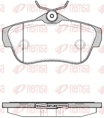 комплект спирачно феродо, дискови спирачки REMSA               