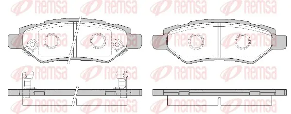 комплект спирачно феродо, дискови спирачки REMSA               