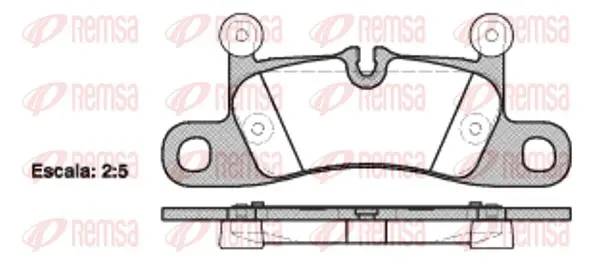 Комплект спирачно феродо, дискови спирачки REMSA