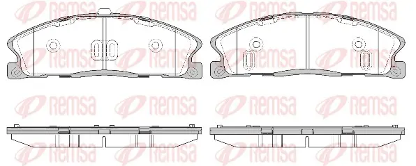 комплект спирачно феродо, дискови спирачки REMSA               