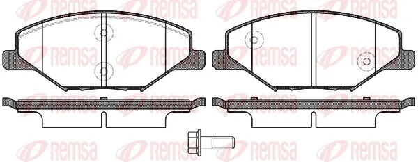 Комплект спирачно феродо, дискови спирачки REMSA