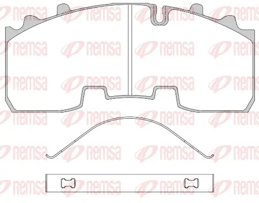 комплект спирачно феродо, дискови спирачки REMSA               