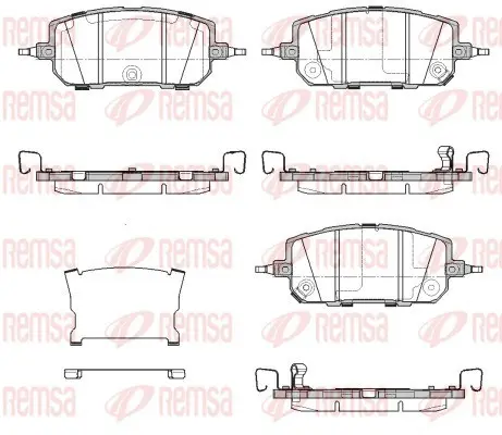 комплект спирачно феродо, дискови спирачки REMSA               
