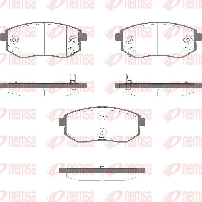 комплект спирачно феродо, дискови спирачки REMSA               