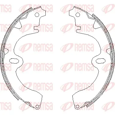 комплект спирачна челюст REMSA               