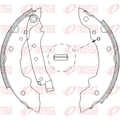 комплект спирачна челюст REMSA               