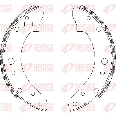 комплект спирачна челюст REMSA               