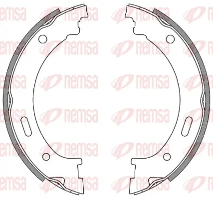 комплект спирачна челюст, ръчна спирачка REMSA               