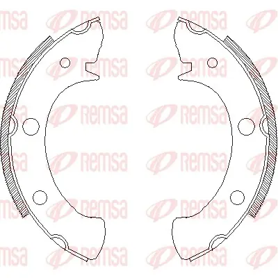 комплект спирачна челюст REMSA               