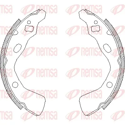комплект спирачна челюст REMSA               