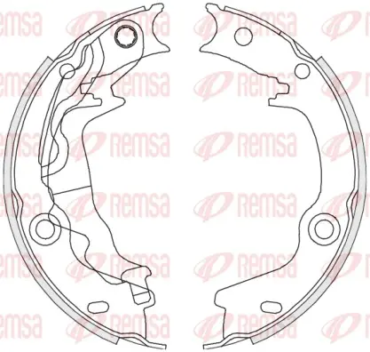 комплект спирачна челюст, ръчна спирачка REMSA               