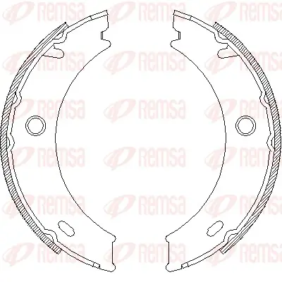 комплект спирачна челюст, ръчна спирачка REMSA               