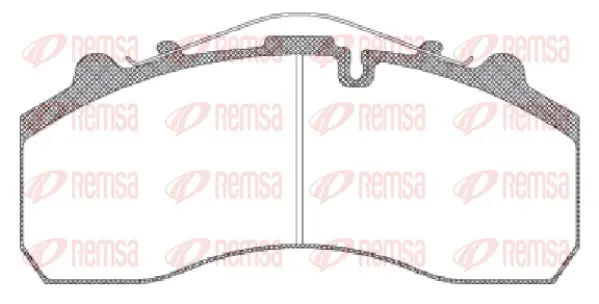 комплект спирачно феродо, дискови спирачки REMSA               