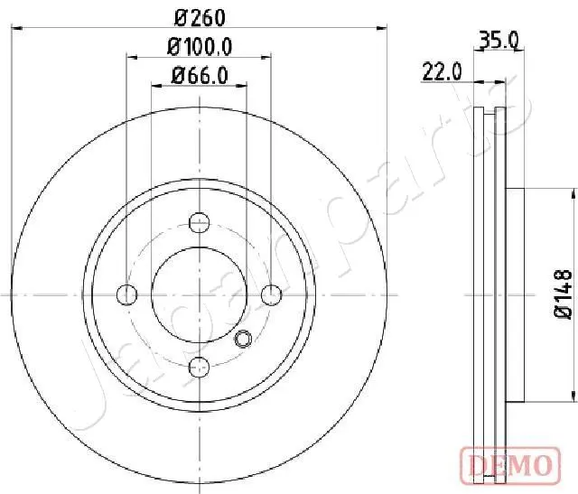 Спирачен диск JAPANPARTS