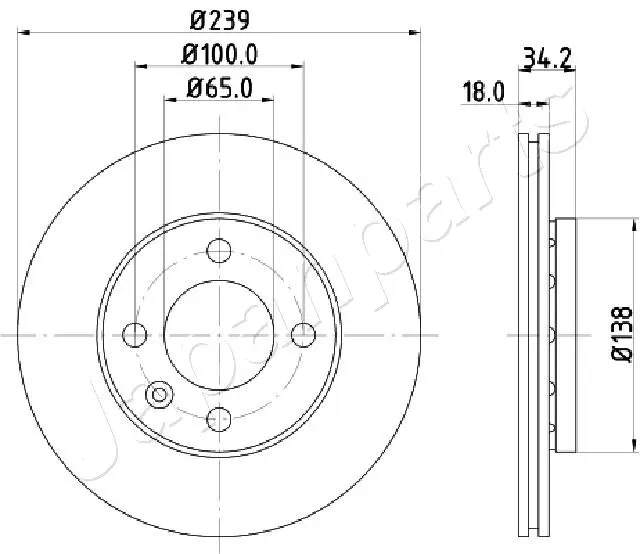 спирачен диск JAPANPARTS          