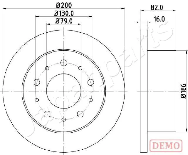 спирачен диск JAPANPARTS          