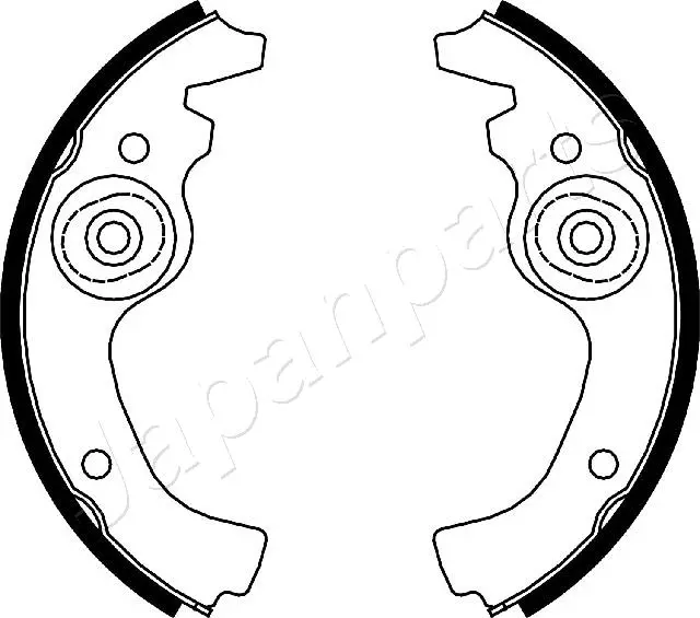комплект спирачна челюст JAPANPARTS          