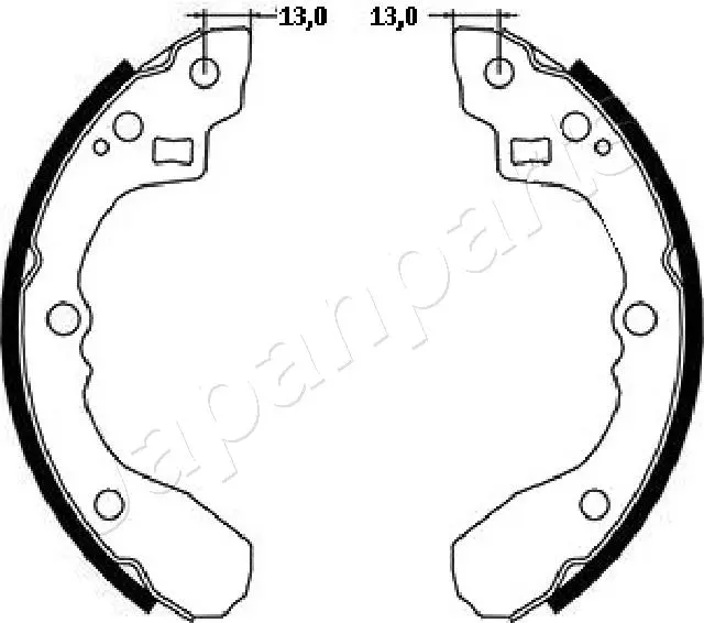 комплект спирачна челюст JAPANPARTS          