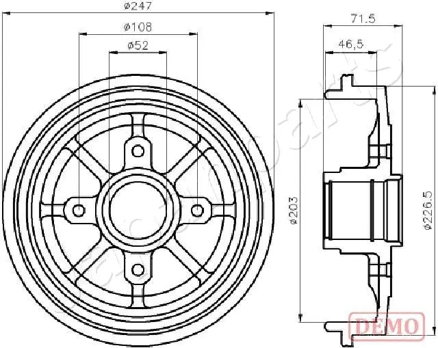 спирачен барабан JAPANPARTS          