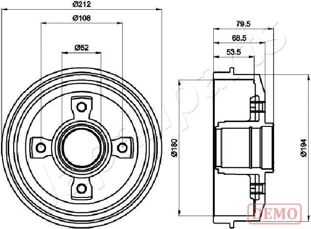 спирачен барабан JAPANPARTS          