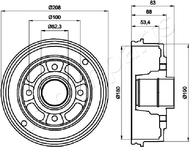 спирачен барабан JAPANPARTS          