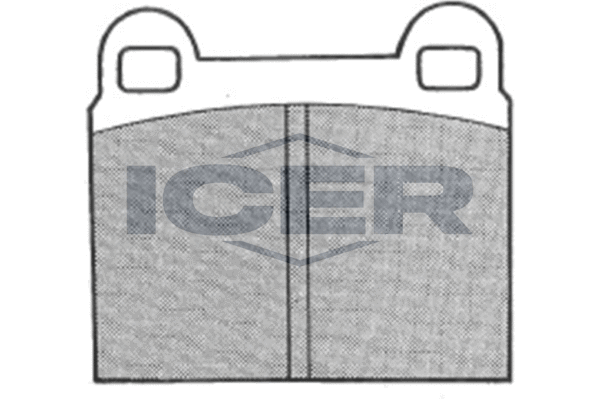 комплект спирачно феродо, дискови спирачки ICER                