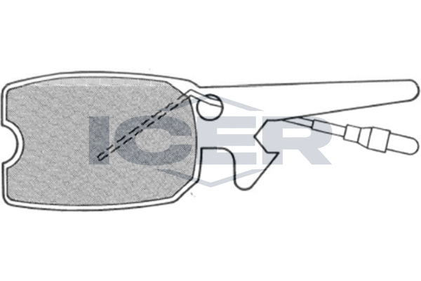 комплект спирачно феродо, дискови спирачки ICER                