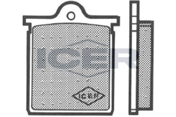комплект спирачно феродо, дискови спирачки ICER                